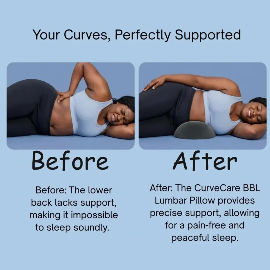 Sculpt Touch Ultimate Lumbar Support Pillow - Ergonomic Memory Foam Orthopedic Pillow for BBL Recovery & Long Sitting Support - Zoned for Comfort & Spinal Alignment
