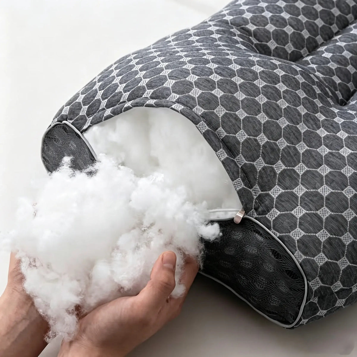 1/2pcs Polyester core neck pillow, providing comfortable support for the neck, an ergonomic high-low contour neck pillow that offers support for side-lying, back, and stomach sleeping, washable pillowcase (black)