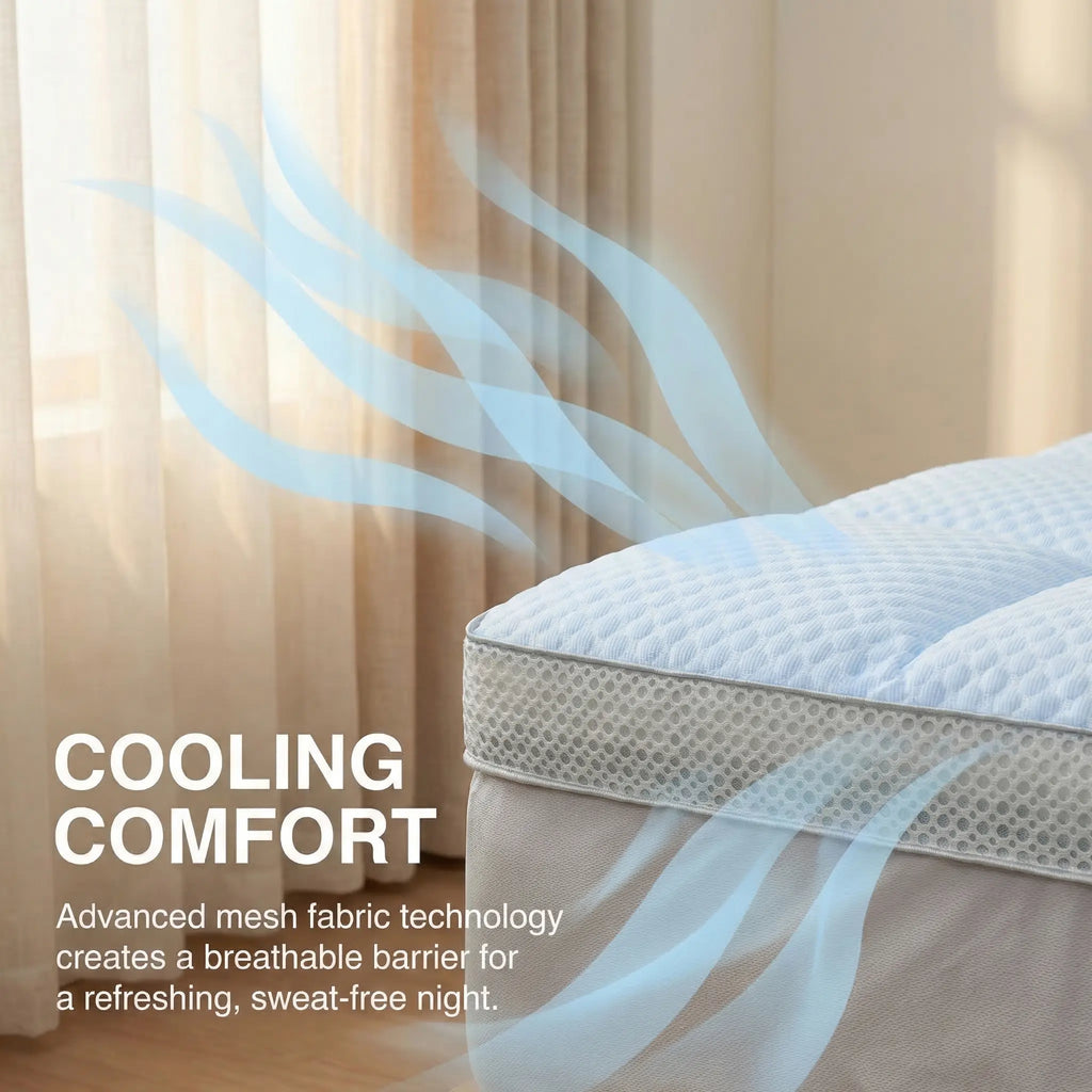 【Memorial Day Deals】Cooling Mattress Topper – Arctic Chill Fiber Technology, Ultra-Breathable 3D Airflow, Machine Washable, for Hot Sleepers, Night Sweats, Home & Guest Use aesthetic decor tiktokshopspringglowup