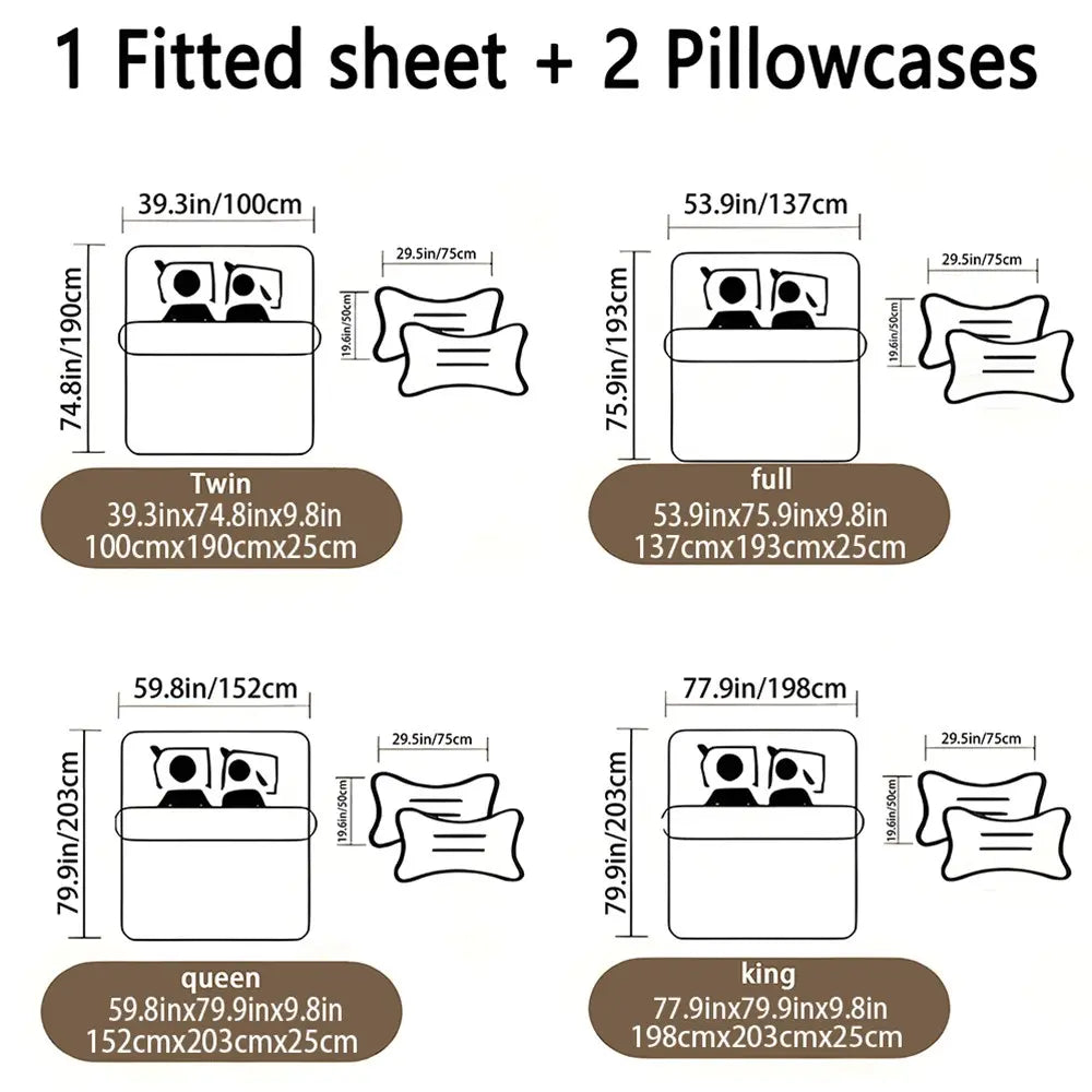 Game Controller Bed Sheet Set (1 Fitted + 2 Pillowcases), Modern Style, Complete Sheet Set, Suitable for Dorms, Bedrooms, Hotels, All Seasons, No Fillers, Polyester Bedding Set