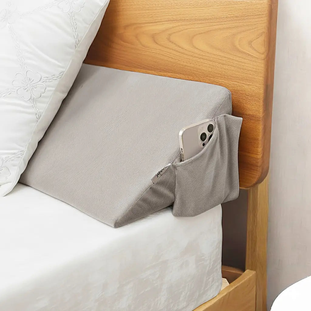 Adjustable High-Density Foam Bed Wedge Pillow - Supportive Head Cushion, Mattress-Headboard Gap Filler, Bedding Bed Accessories for Bedroom Items, Sleeping and Reading,sohochic
