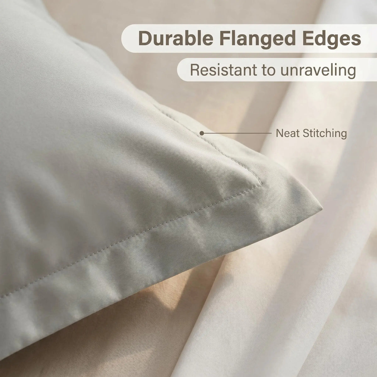 Bedsum 2-Pack Ultra Soft Brushed Pillowcases - Hotel Quality, Breathable Soft Bedding, Hypoallergenic Double-Sided Warm Flat Weave Fabric, Envelope Closure, Wrinkle Resistant, Snug Fit, Durable, Machine Washable, Fresh Post-Laundry Look